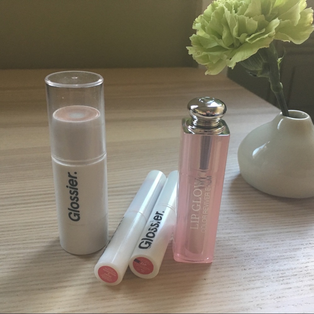 Glossier and Dior makeup